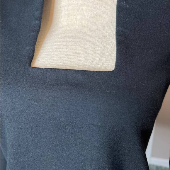 Kate Spade Saturday Top in Black Jersey Long Sleeves Square Neckline Size Small - Picture 2 of 5